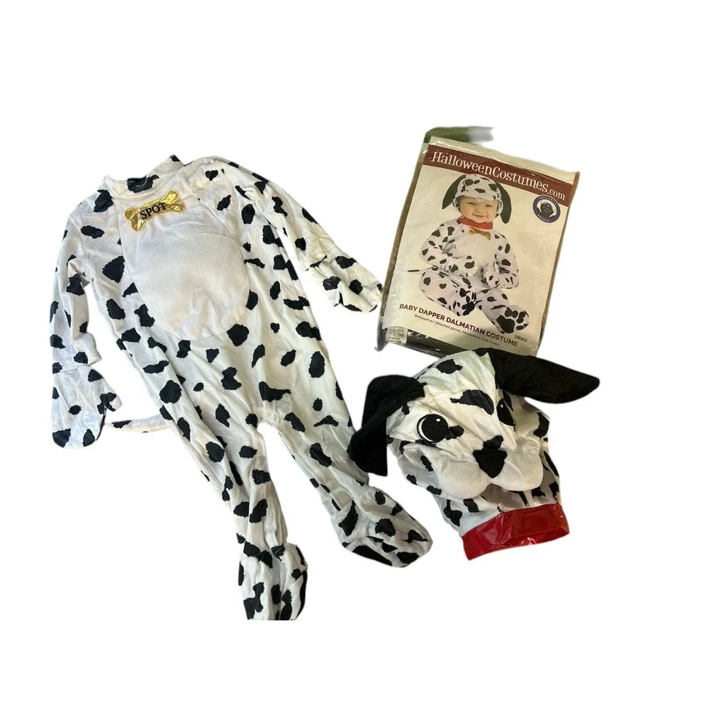 Halloween Infant Baby Dapper Dalmatian Puppy Dog Costume SIZE 0/3‎ Months